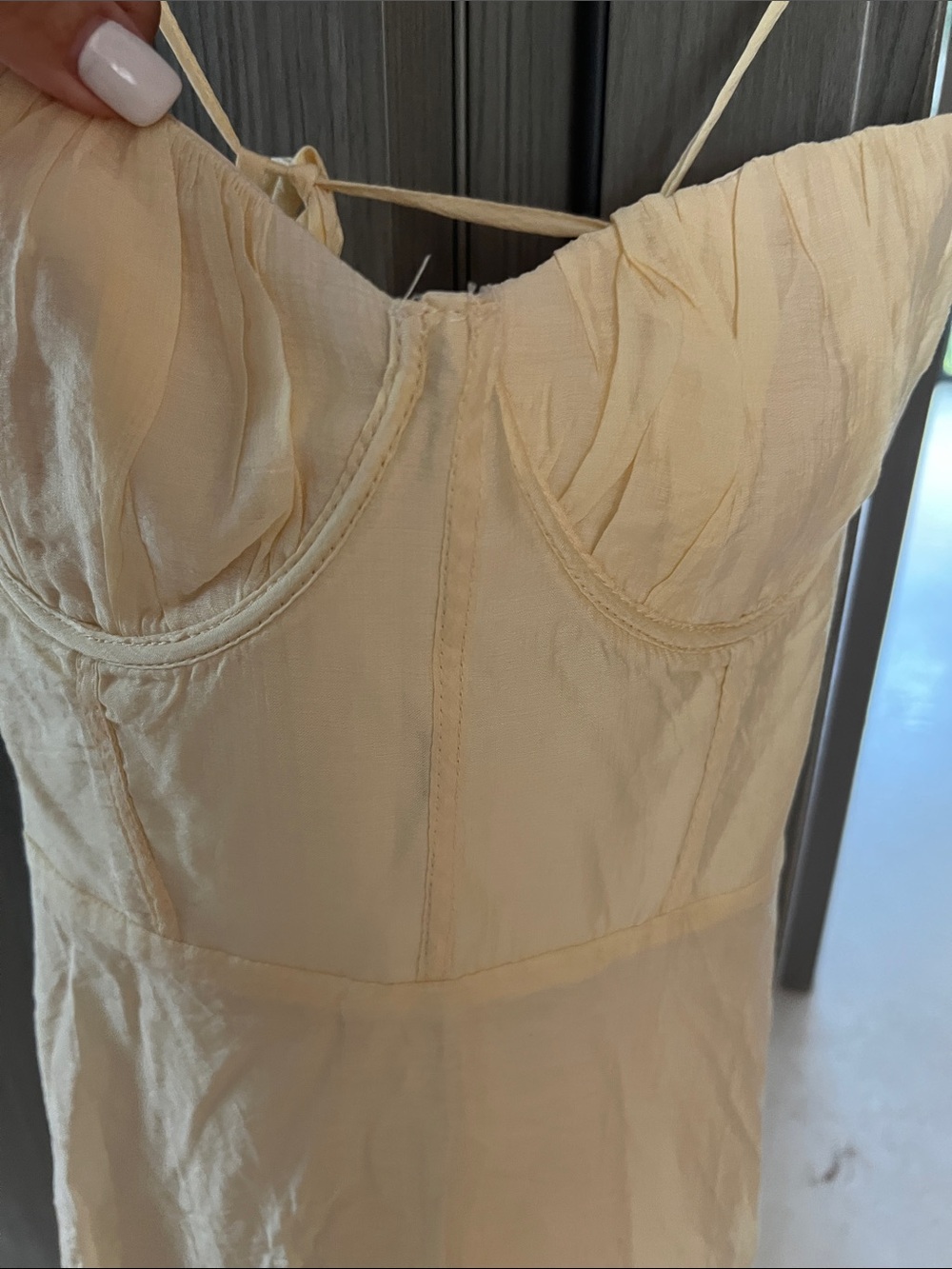 NWT REVOLVE Australia SHOWPO Saints & Secrets yellow corset maxi dress US L - Picture 8 of 11